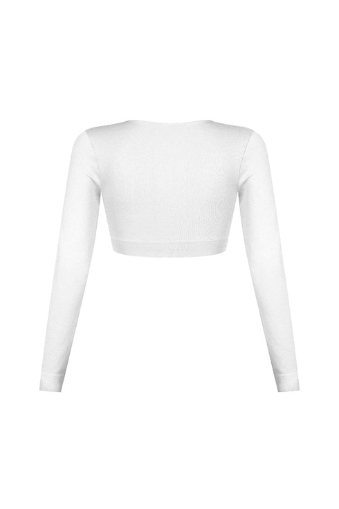 Clean V Neck Long Sleeve Top